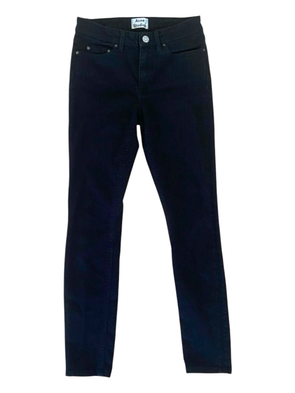 Acne Studios Skin 5 Black Skinny Jeans Stretch Denim Minimalist Size 25